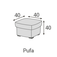 Pufa – wymiary pokrowca